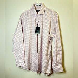 FORSYTE OF CANADA, INC. Garnet Twill Checkered Dress Shirt